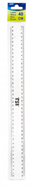Lineal 40 cm, glasklar
