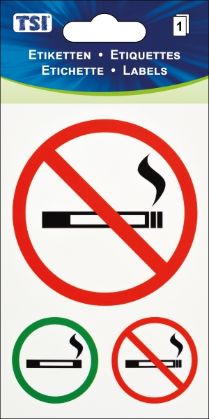Etiketten &quot;Rauchen verboten&quot;