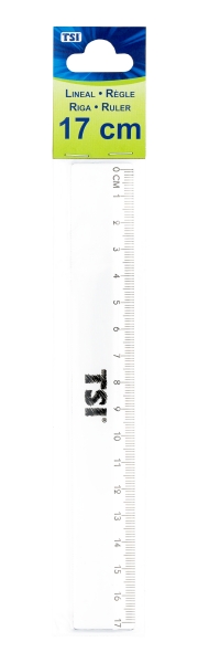 Lineal 17 cm, glasklar