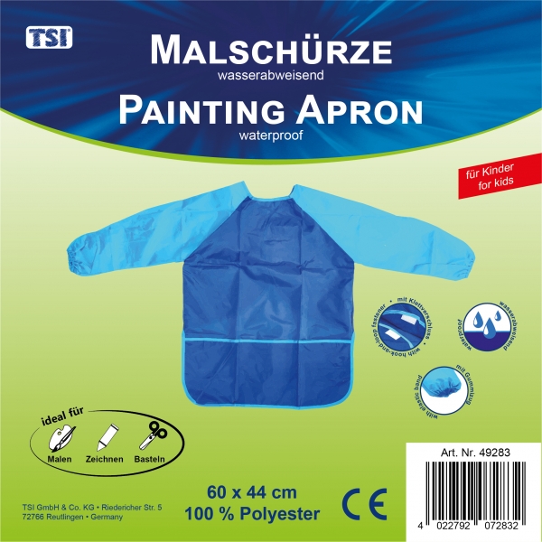 Malerschürze für Kinder, Farbe: blau/hellblau