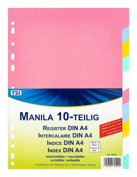 Manila Register mit 10 blanko Taben