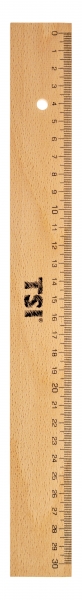 Holzlineal 30 cm mit Metallkante